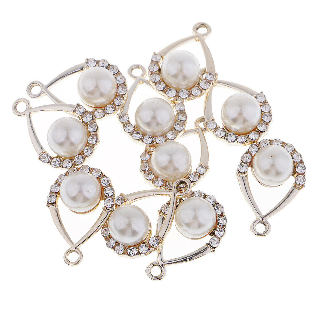 10 Pieces Of Rhinestone Crystal Beads Pendant For Women Chain Necklace DIY
