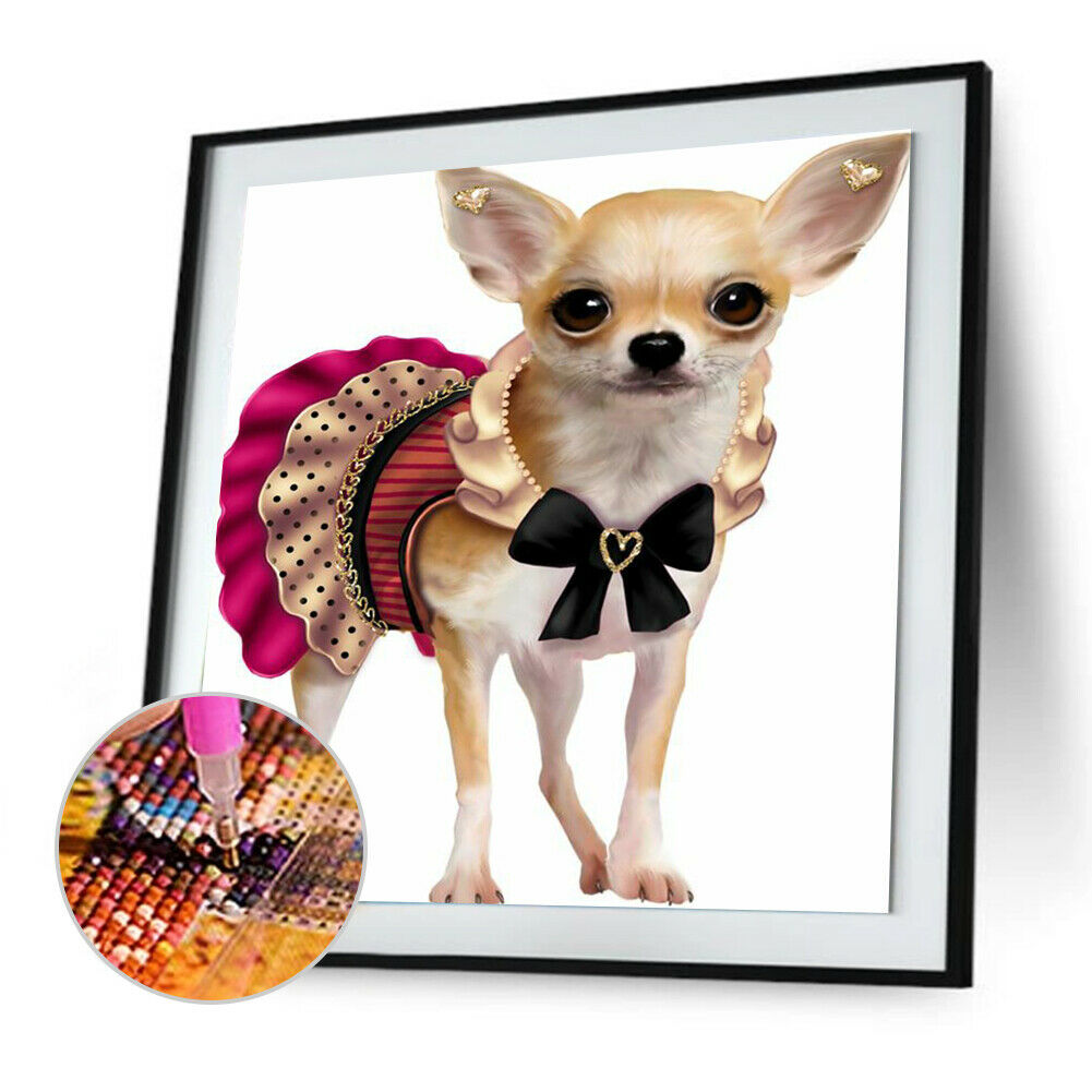 5D Diamond Painting Full Round Drill dog Picture of Rhinestone @