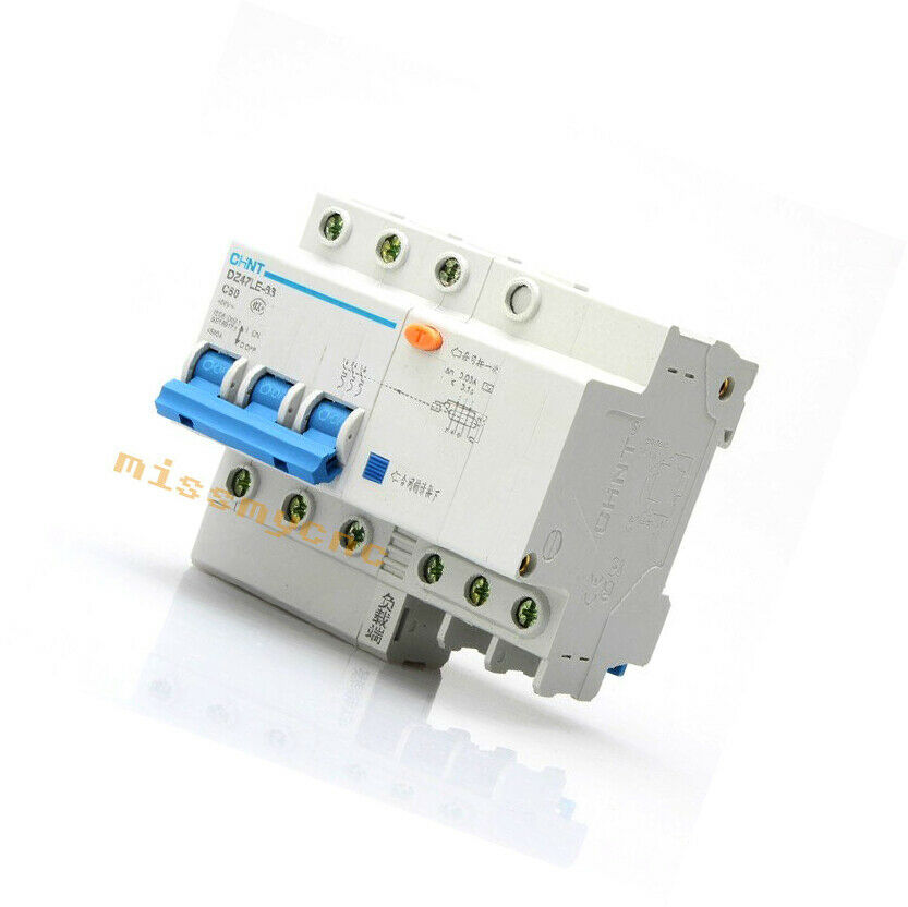 Earth Leakage Protection Circuit Breaker DZ47LE-63 3p+N C60 60A 380V-415v [M1]