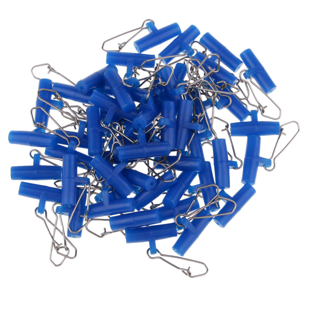 50Pcs High-strength Fishing Sinker Slide with Stainless Steel Snap Connector