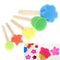 Kids Toddler Sponge Stamp Brush Kits Flower Drawing Toys for Children Paint  Tt