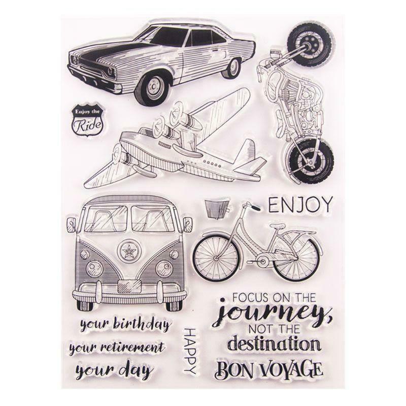 Transportation Silicone Clear Seal Stamp DIY Scrapbooking Embossing Photo Album