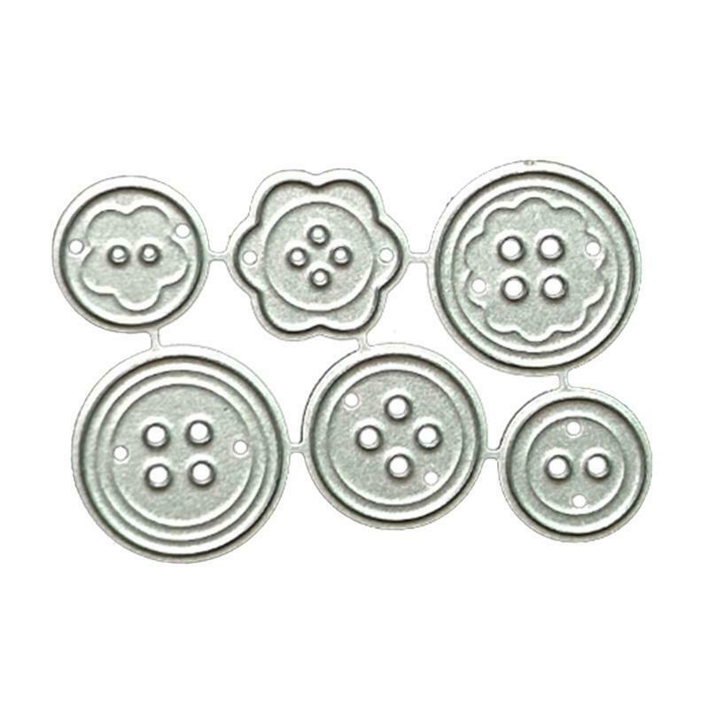 Button Metal Cutting Dies Stencil DIY Scrapbooking Album Paper Card Template
