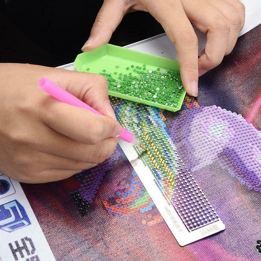 DIY Diamond Painting Fix Tools Set Drawing Ruler+3 Fixed Pens+Case Kits @