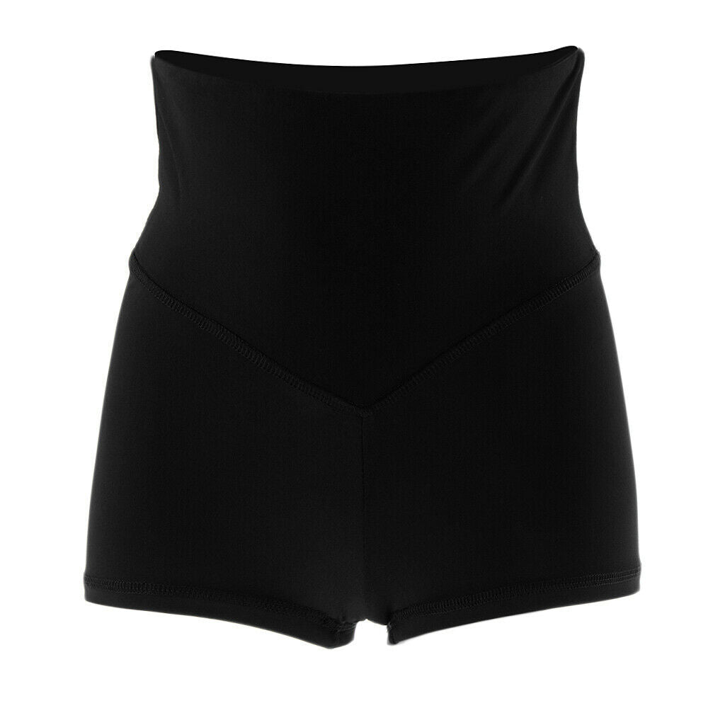 Women Stretch Gym Yoga Sport Shorts Dancing Running Skinny Hot Pants S Black