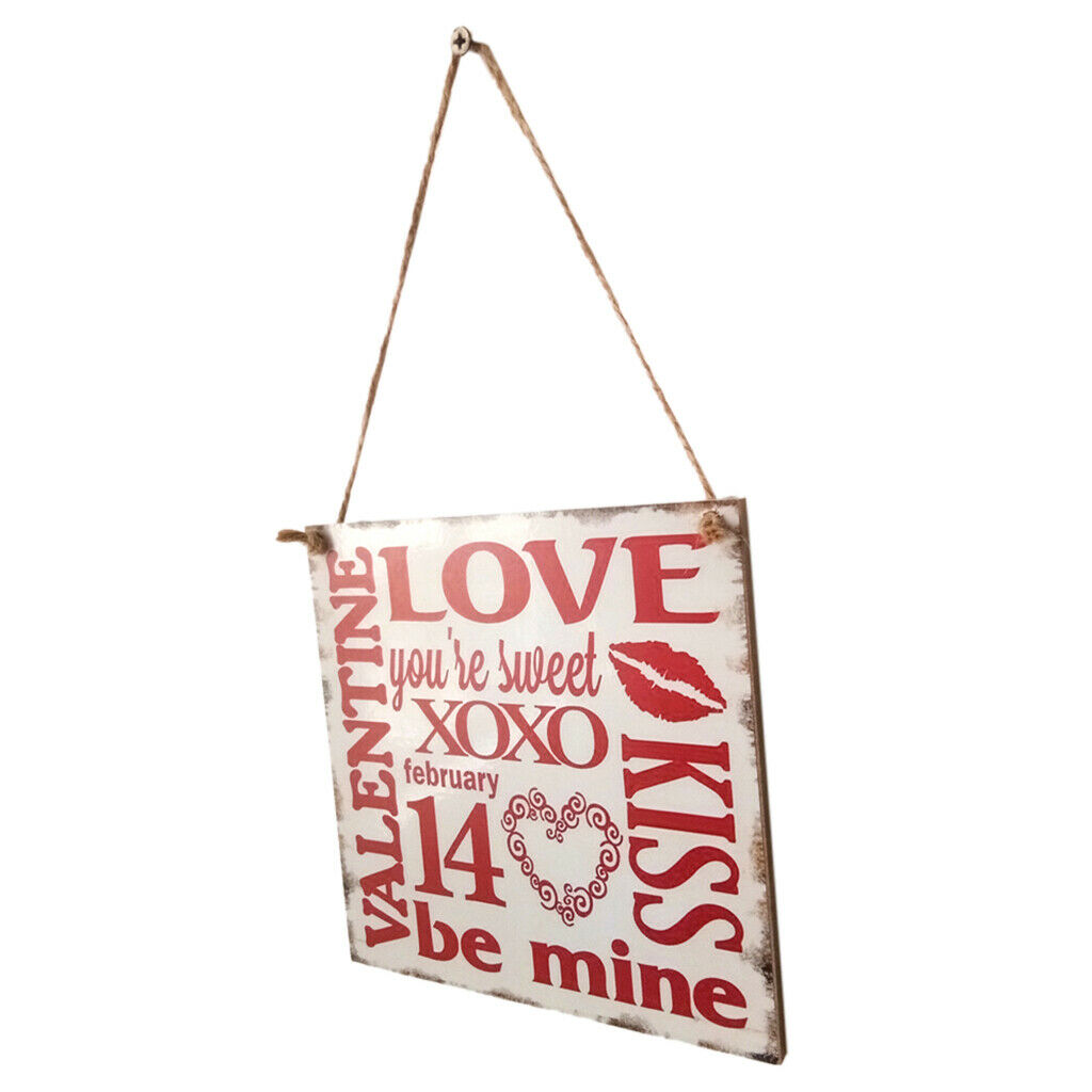 Romantic Be Mine Love Kiss Valentines Day Home Decor Wall Door Hanging Sign