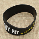 Unisex Black No Pain No Gain Mood Silicone Bracelets Wristband Fashion Jewelry
