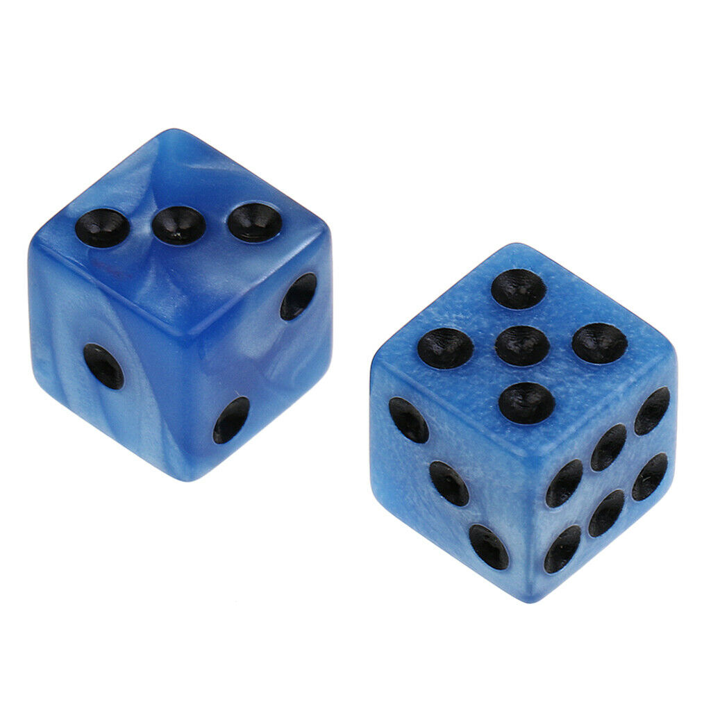 100PCS  6-sided Dice Spot Dice 14mm for Board Games, Party Games Dice Blue