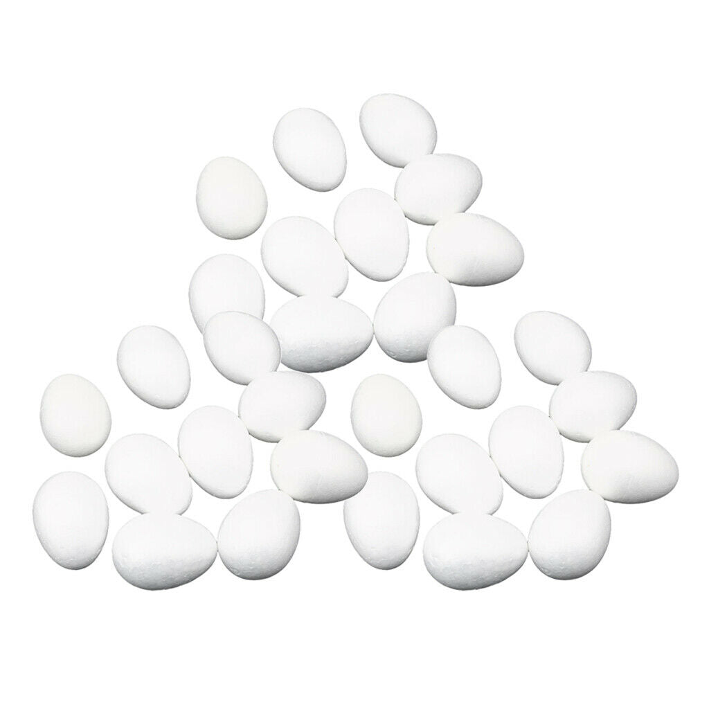 30Pcs Polystyrene Modelling Eggs High Density 80mm for Handmade Modellings