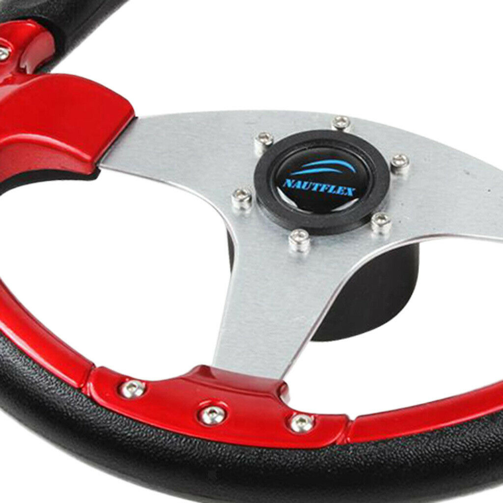 Universal Aluminum Alloy 3 Spoke 3/4" Marine Yacht Pontoon Steering Wheel