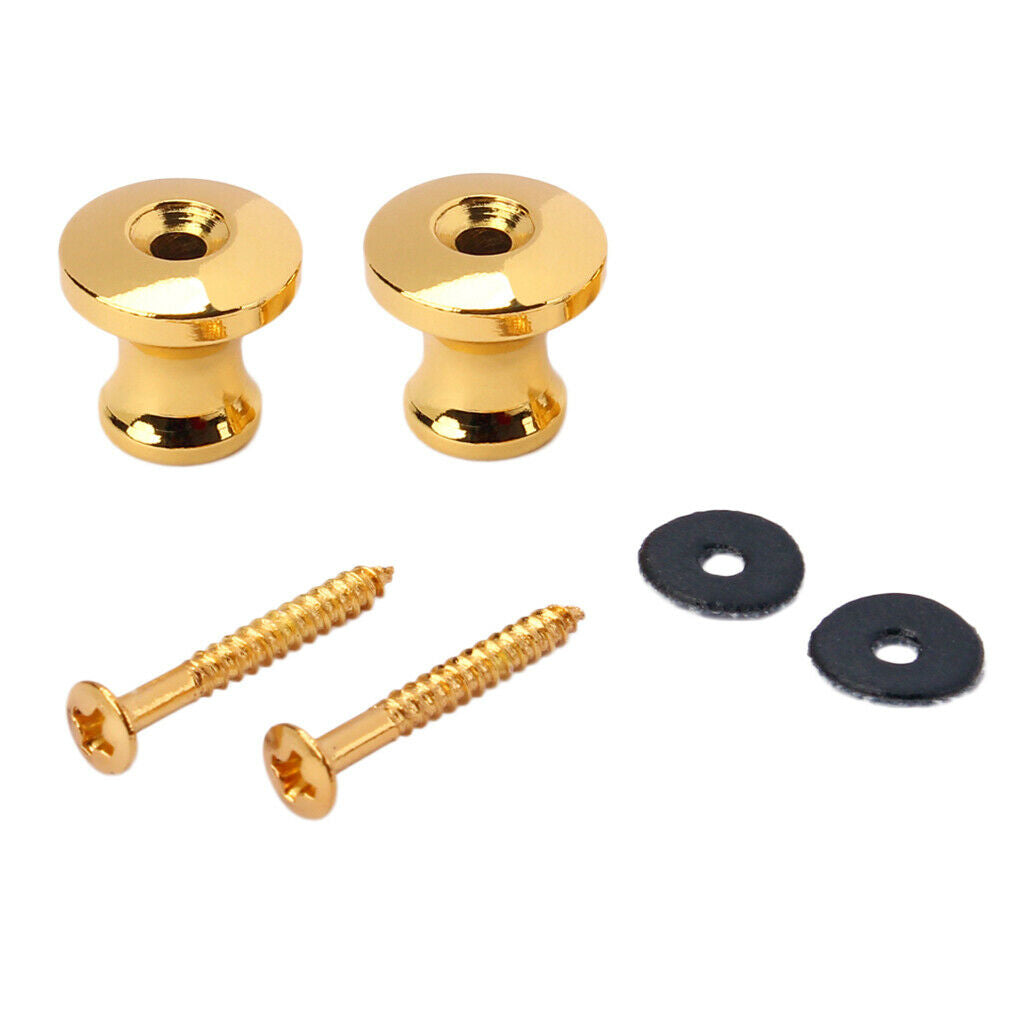2 pieces guitar strap locking button for electric acoustic guitar bass