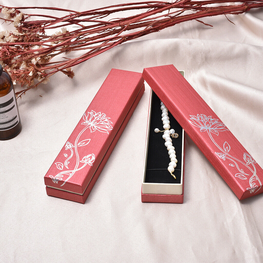 36pcs Paper Jewelry Box Necklace Paper Box Birthday Gift Box Holder Red