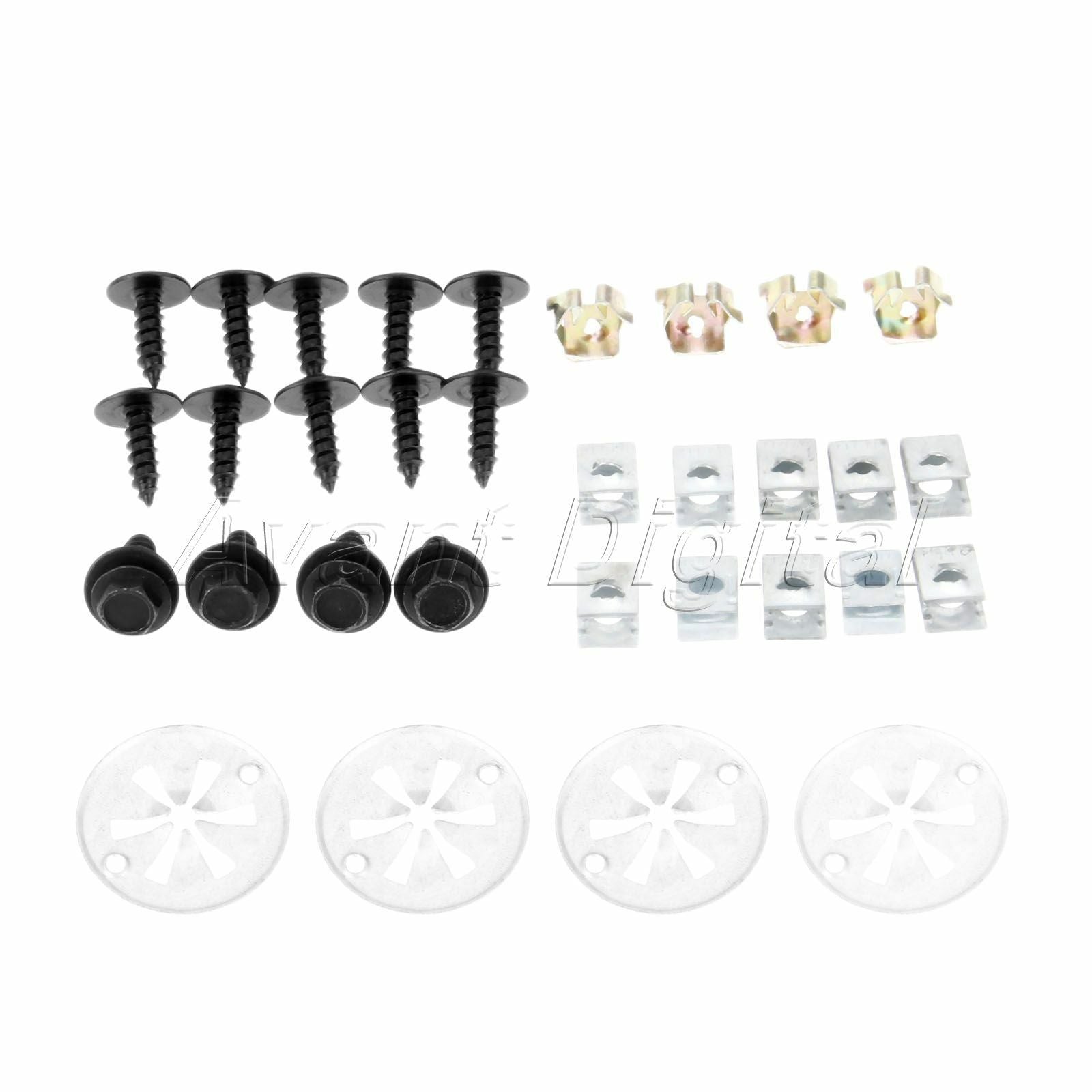 32PC/set of Undertray Cover Clips Screws Engine Bottom Splashguard Shield