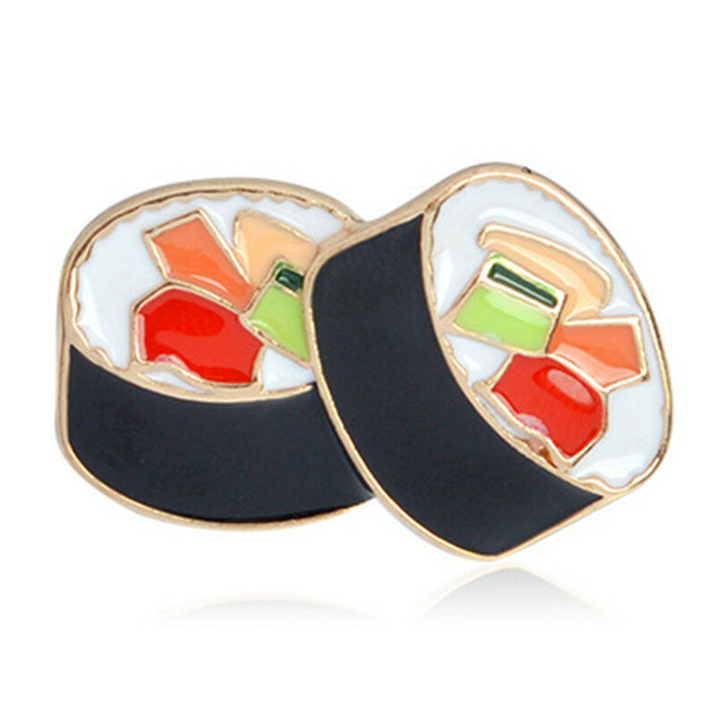 3x/Set Enamel Japanese Food Sushi Brooch Pins Shirt Collar Badges Pin Jewe.l8