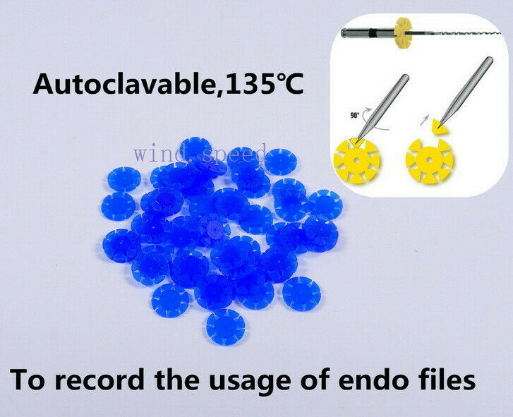 1000pc*Dental Endodontic Rotary Files count Safety Memo Disc Diagnostic SMD Blue