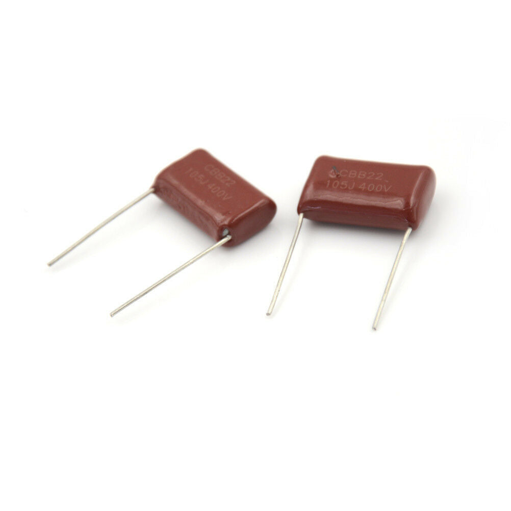 10X LED Bulb CBB22 Capacitor 400V 105J 1uF 400V/105J Pitch 20mm^LICHAU