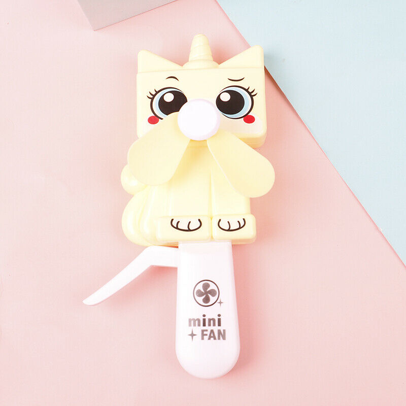 Summer Hand Crank Fan Cartoon Small Fan Mini Student Gift Travel Portab.l8