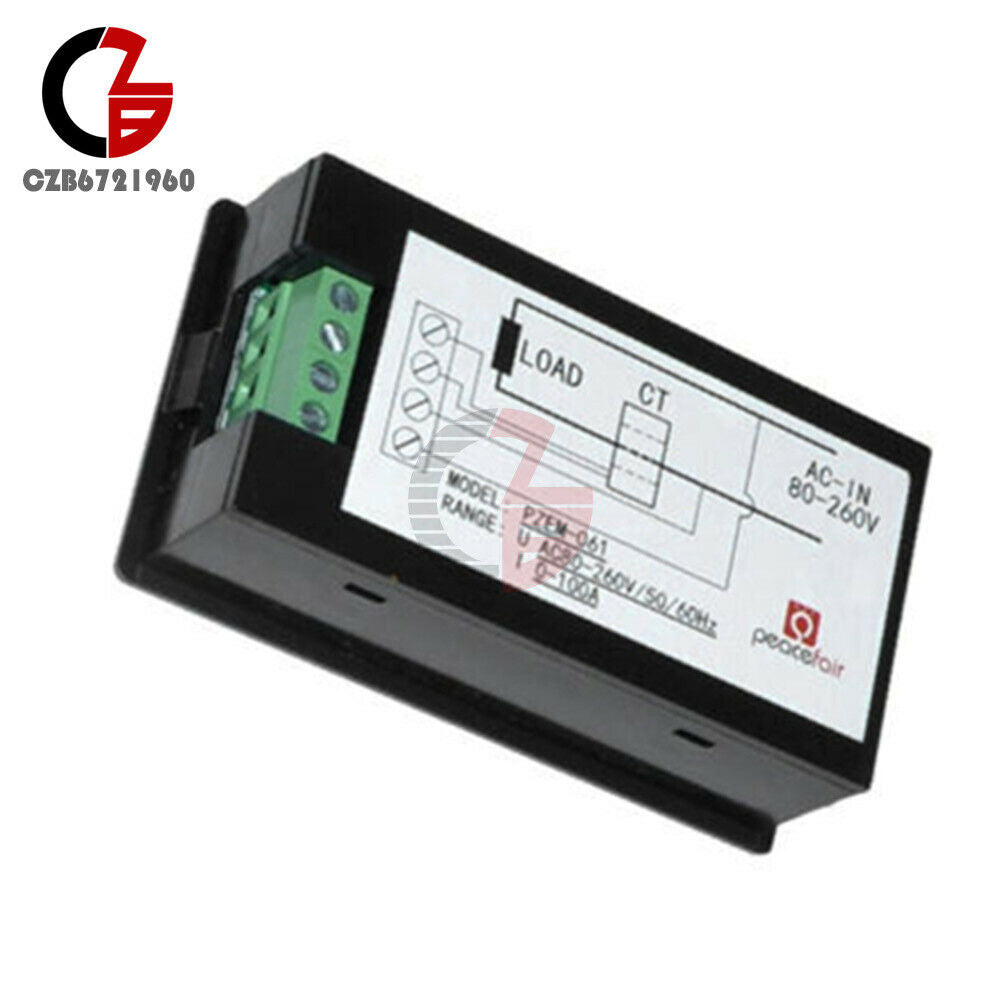 50A LCD Power Panel Meter Power Energy Monitor Voltmeter Ammeter DC 6.5~100V