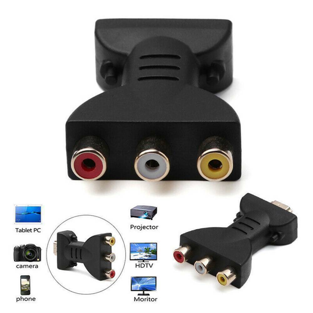 HDMI Male to 3 RCA Video Audio AV Adapter Converter for HDTV DVD TV PC Plug Tool