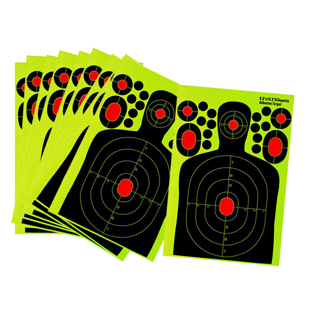 Set of 10 Shooting Targets Reactive Splatter for Shoot Training Accessories