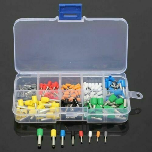 Boxed Tubular Terminal Electrical Wiring Connector Crimping Insulated Tube 160PC