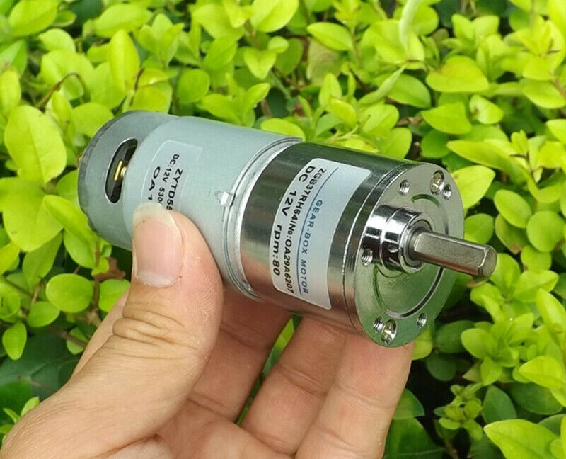 DC 12V 555Gear motor micro low speed forward and reverse adjustable speed 80rpm