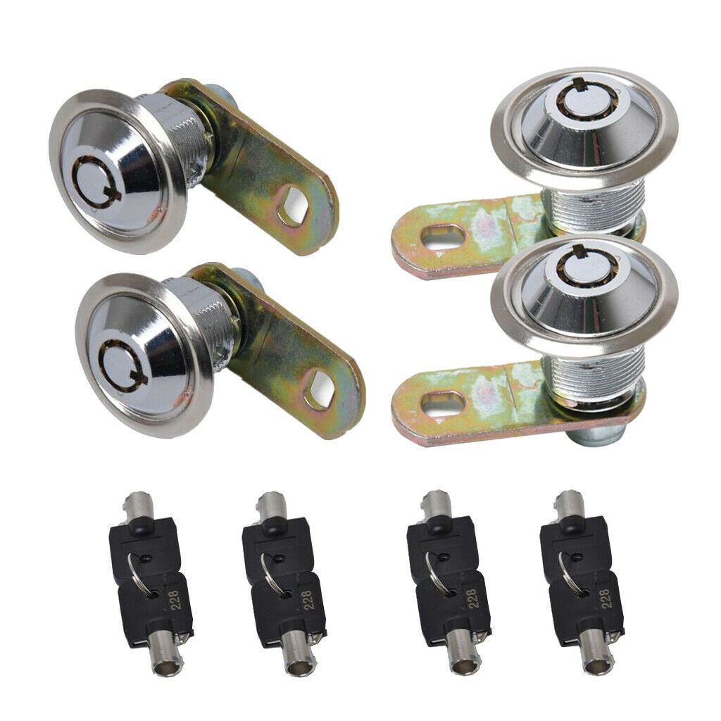 1-1/8 Tubular Cam Lock 180Deg &2Key Pull Drawer Cabinet Toolbox Replacement
