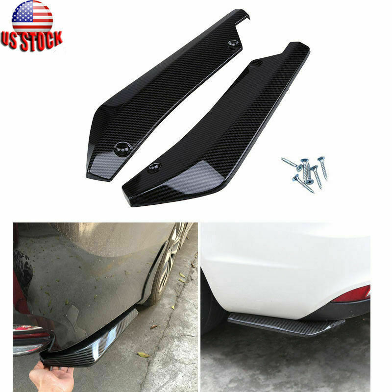 Fit Bmw  E92 E93 328i 335i Rear Bumper Splitter Lip Protector Carbon Fiber Style