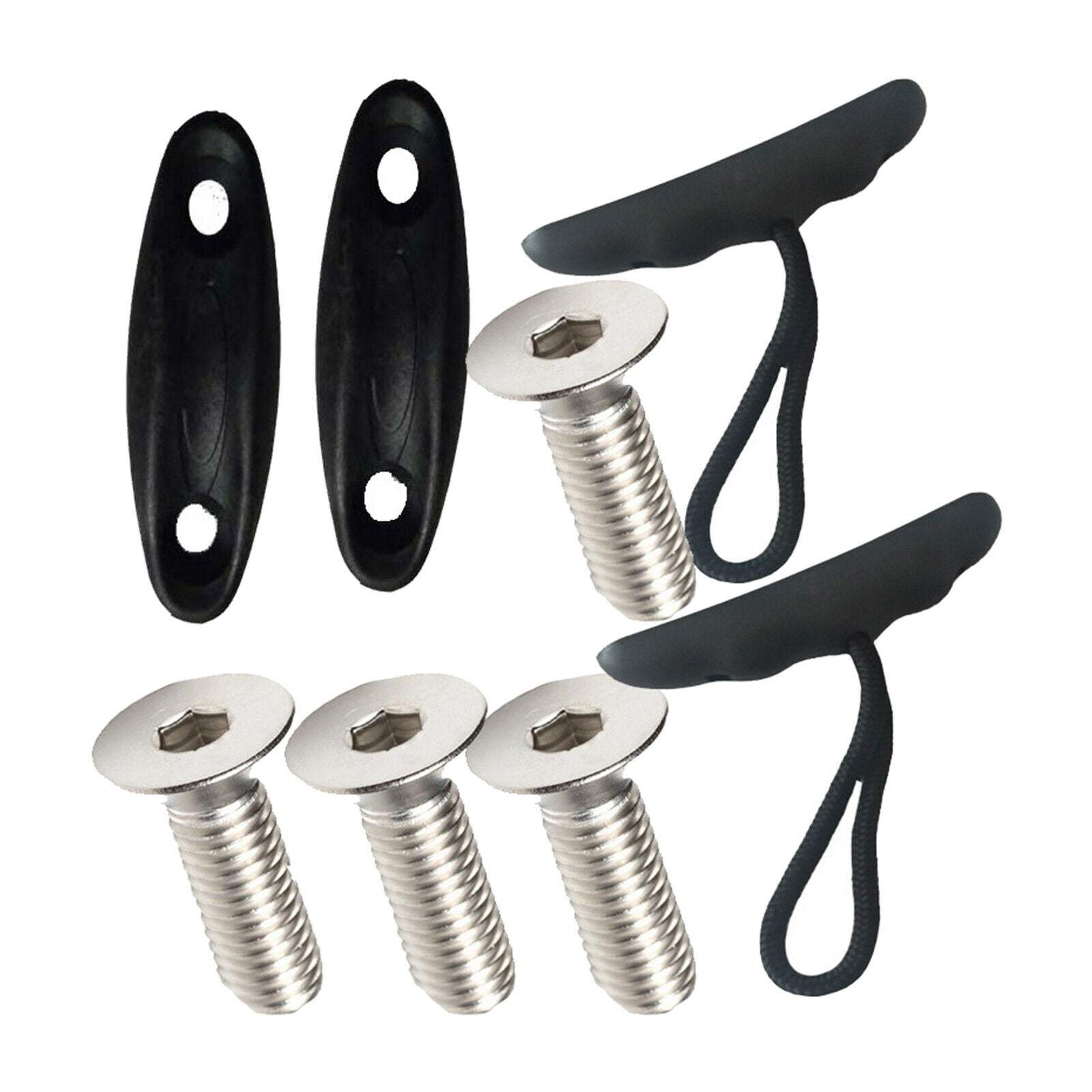 2x Durable Kayak Carry Handle Pulling T-Handle with Cord Handles Pad Eyes