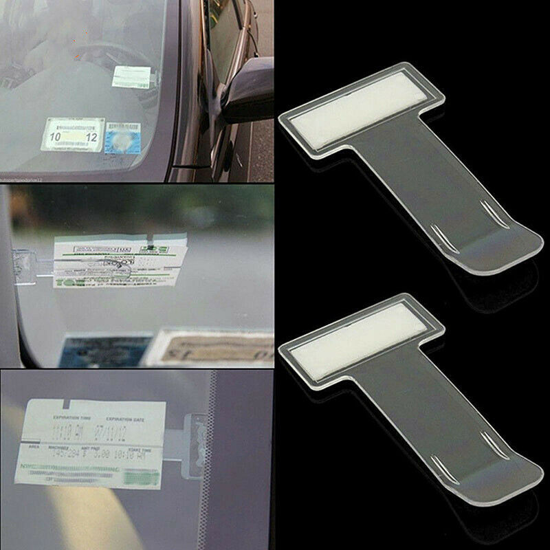 Car Parking Ticket Permit Holder Clip T-shape Folder for Car Windscreen Window