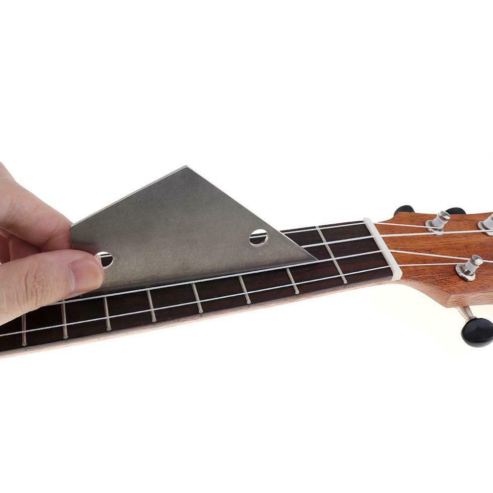 4 IN 1 Stainless Steel Luthiers Fret Finder Rocker for Guitar Frets Leveling