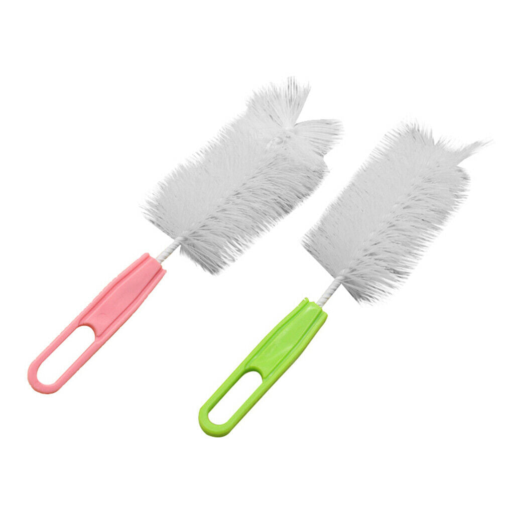 Baby Child Nylon Wire Milk Bottle Glass Brush Cleaner With Handle Accessory
