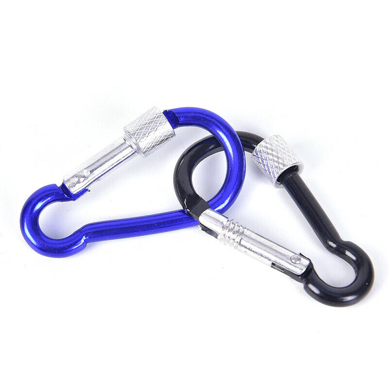 5Pcs/set Spring Lock Carabiner Snap Hook Hanger Locking Clip Keychain Cam.l8