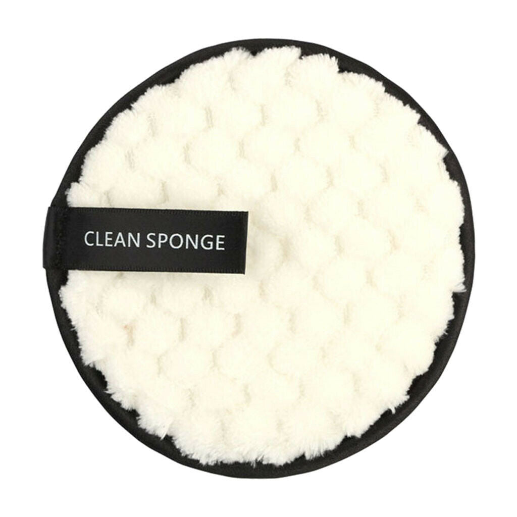 3pcs Reusable Microfiber Plush Makeup Remover Puff Face Cleansing Wipe
