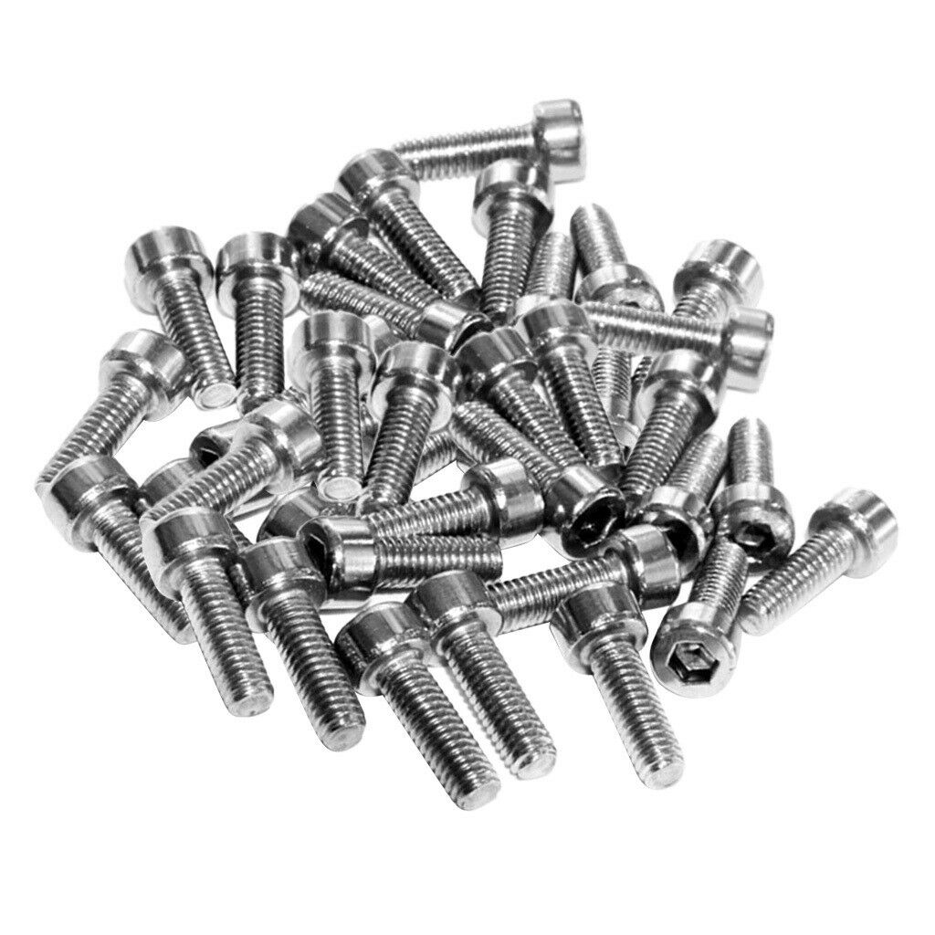 100 Piece 1/4 Inch-M3*8mm Hex Socket Button Head Bolts Screws