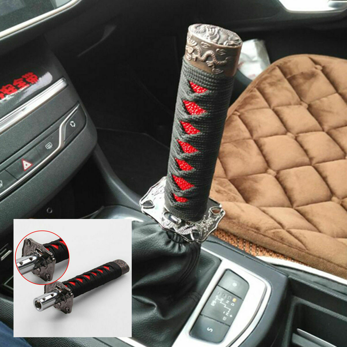 Universal Samurai Sword Vehicle Car Shift Knob Katana Sport Shifter Adapter