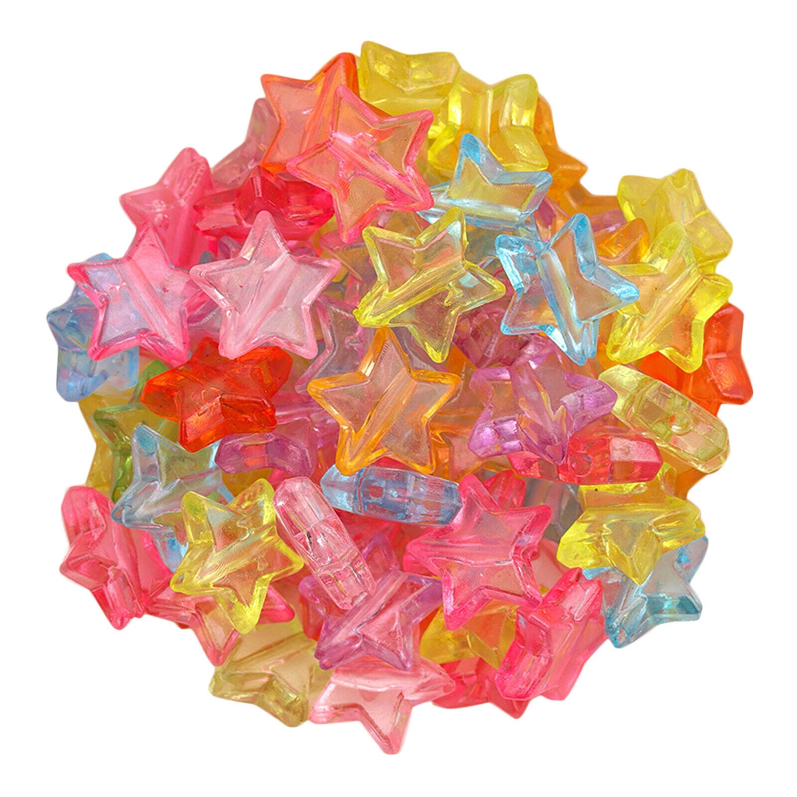 Pack of 500 Acrylic Star Beads DIY Making Necklace Bracelet Accessories