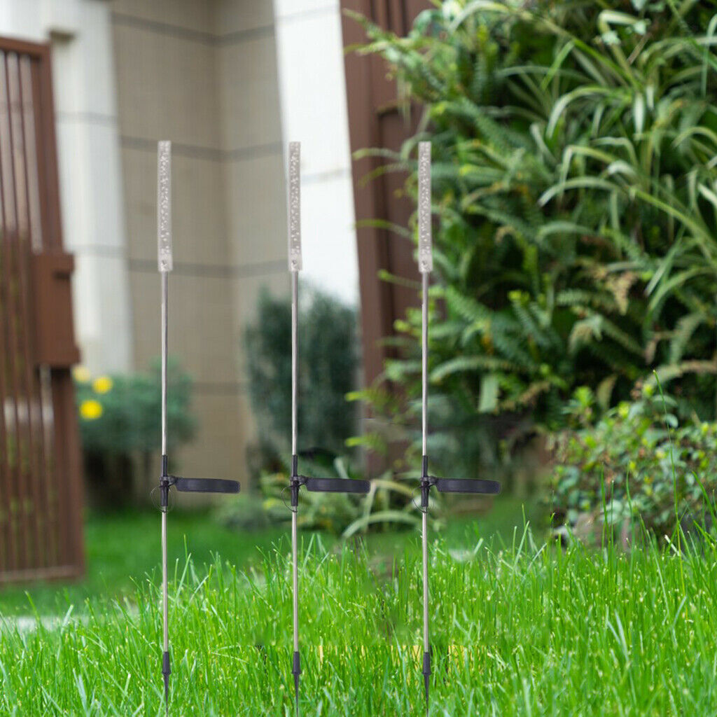 3pcs LED Solar Reed Lamp Garden Stake Waterproof Garden Decor for Courtyard