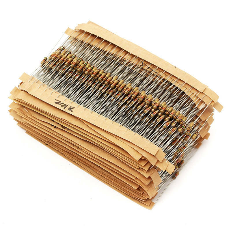 215Pcs 43 Values 1/4W 0.25W Carbon Film Resistors Assortment kit 1-1M Ohm Ω