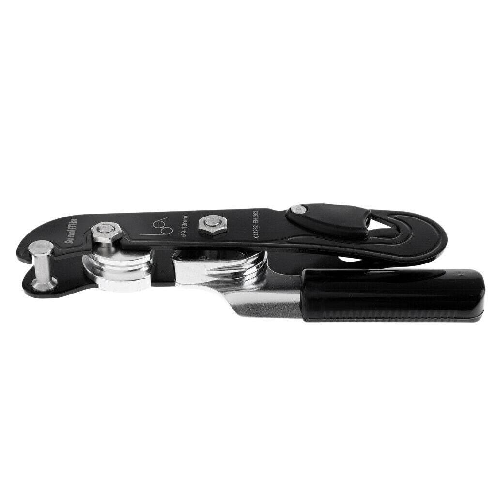 Stop Descender for 9-13mm Rope for Exploring Engineering Protection Black
