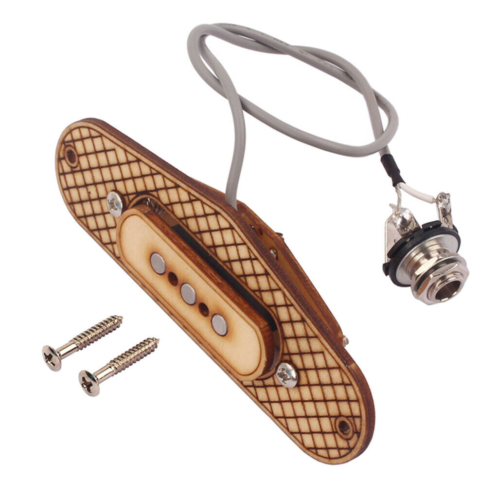 3 Pole Microphone + Maple Surround Frame +   Socket For 3 String Cigar Box