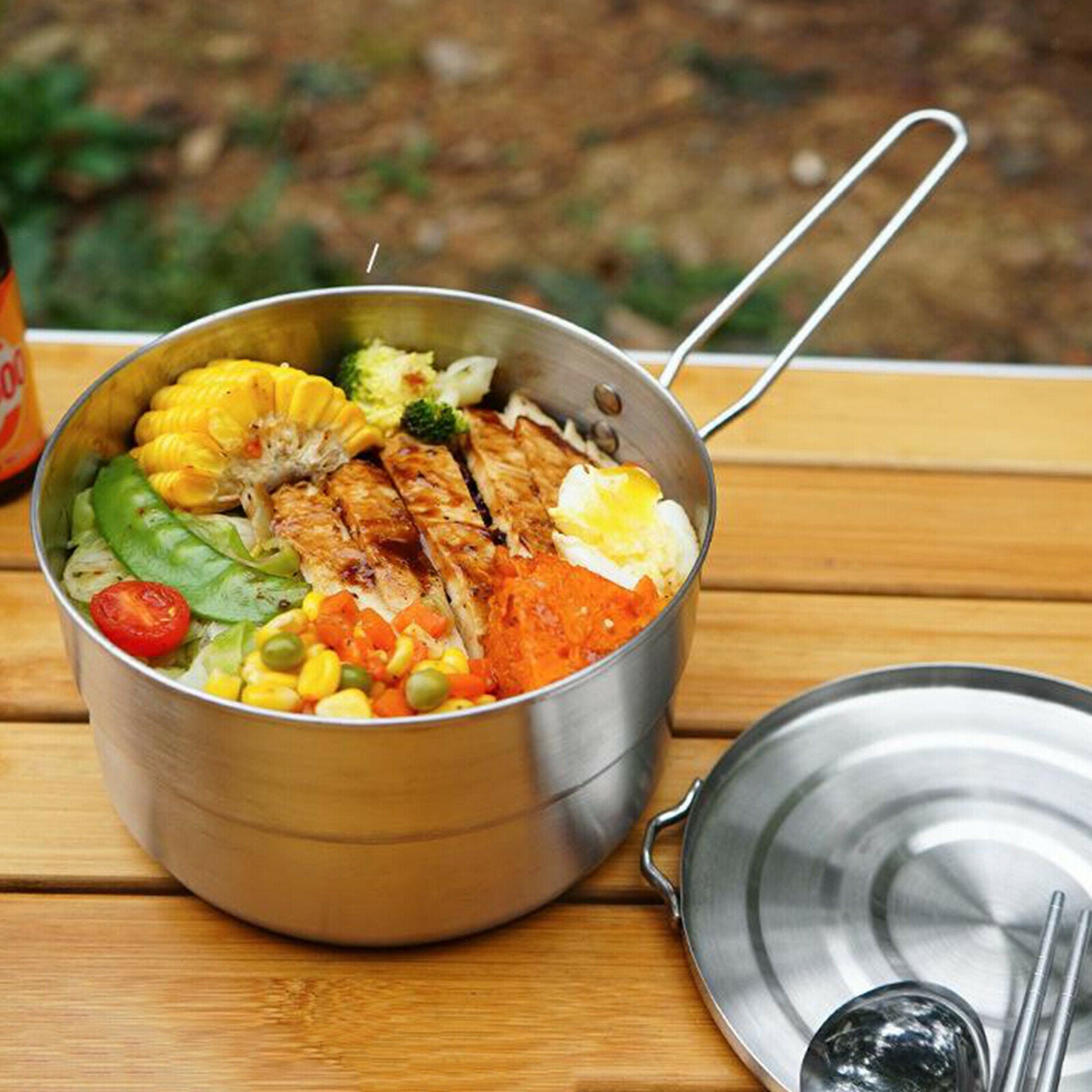 Sauce Pan Saucepan Porridge Noodles Pot Camping Picnic Backpacking Cookware