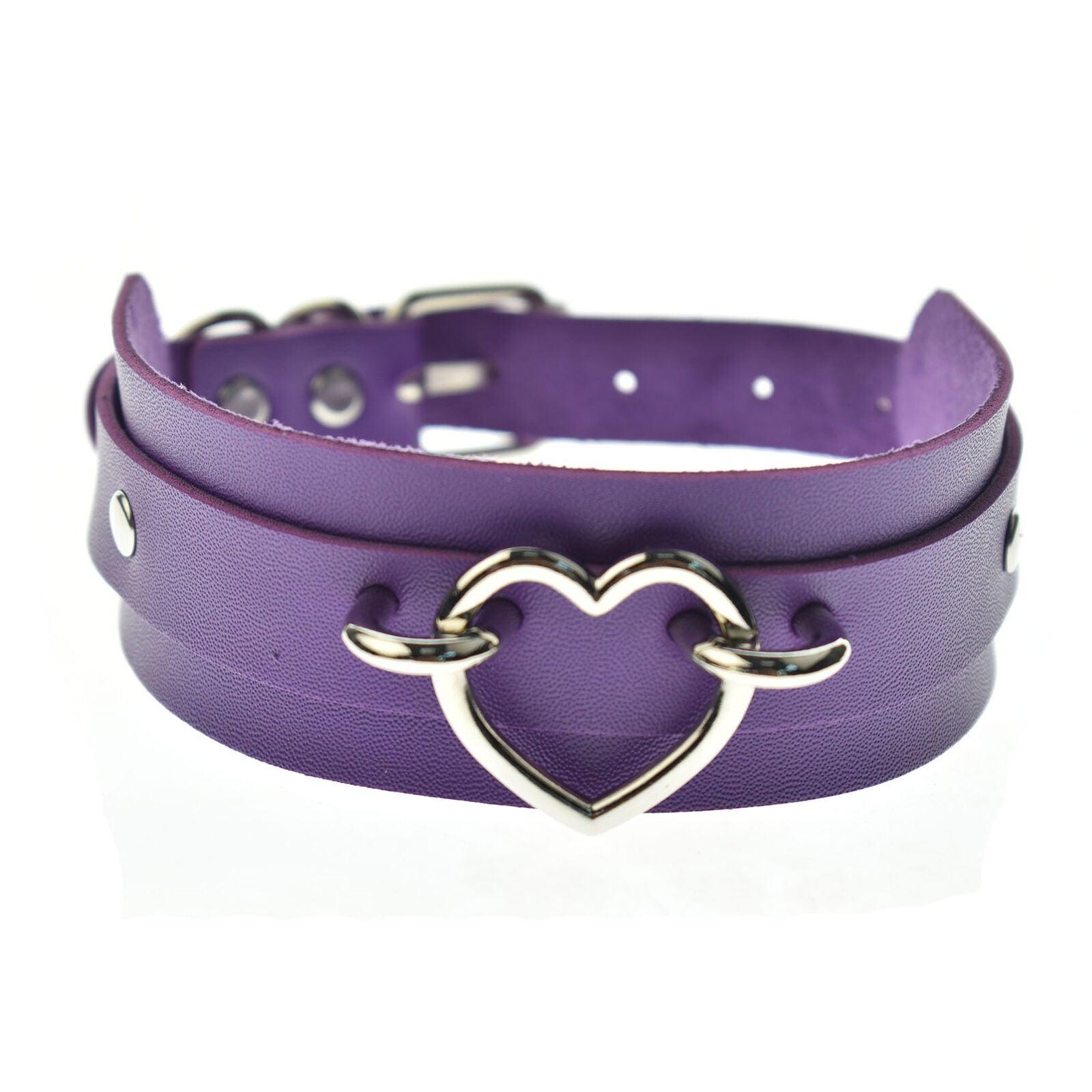 Pu Leather choker Heart Collar Goth punk Rock Gothic Necklace jewelry