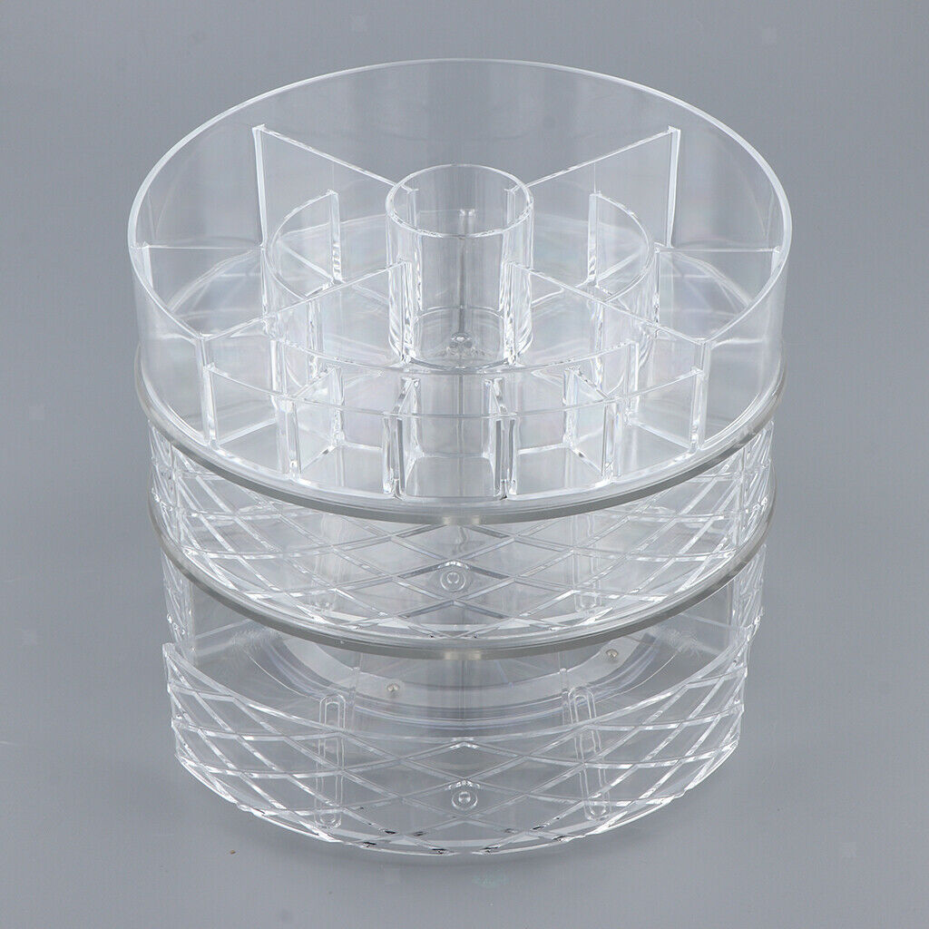 Acrylic Makeup Cosmetic Organizer&Drawer 360 Degree Rotating Fish Scales