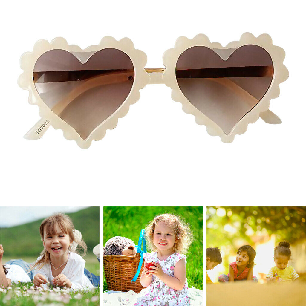 Kids Plastic Sunglasses Eyeglasses Eyeware Party Outdoor UV400 Beige