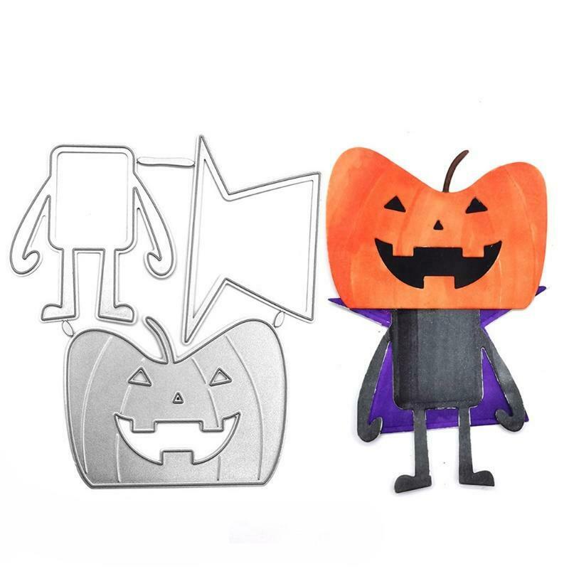 Halloween Intimidate Pumpkin Head Carbon Steel Cutting Dies DIY Scrapbooking