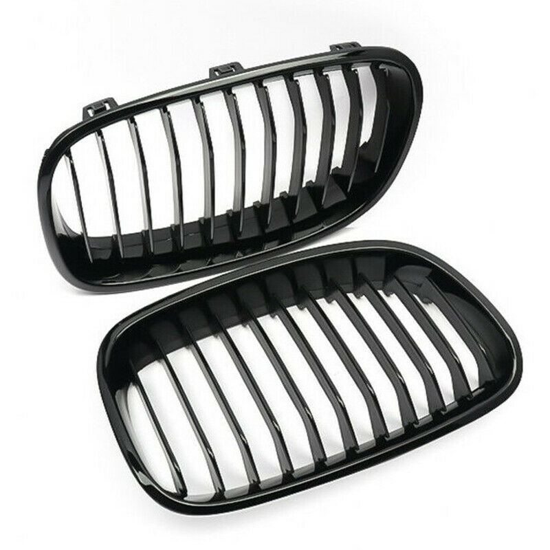 2x Car Front Bumper Kidney Grilles Slat Type Fit For BMW 1series F20 F21 12-2015