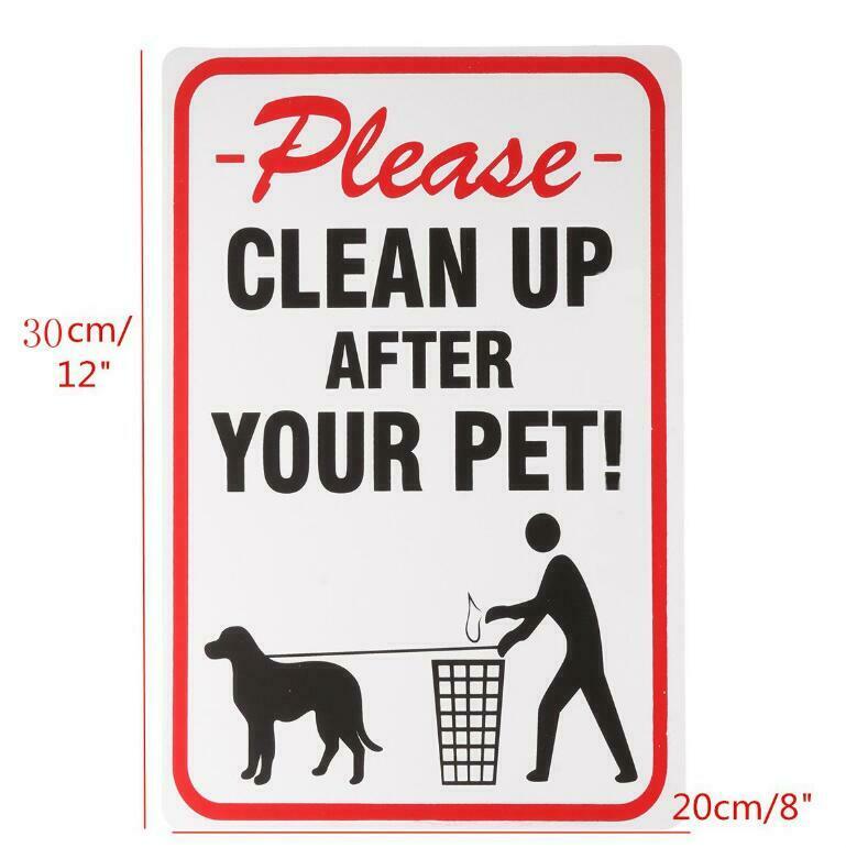 5x Please Clean Up After Your Pet Sign 8''x12'' No Dog Poop Pickup Remove NEW