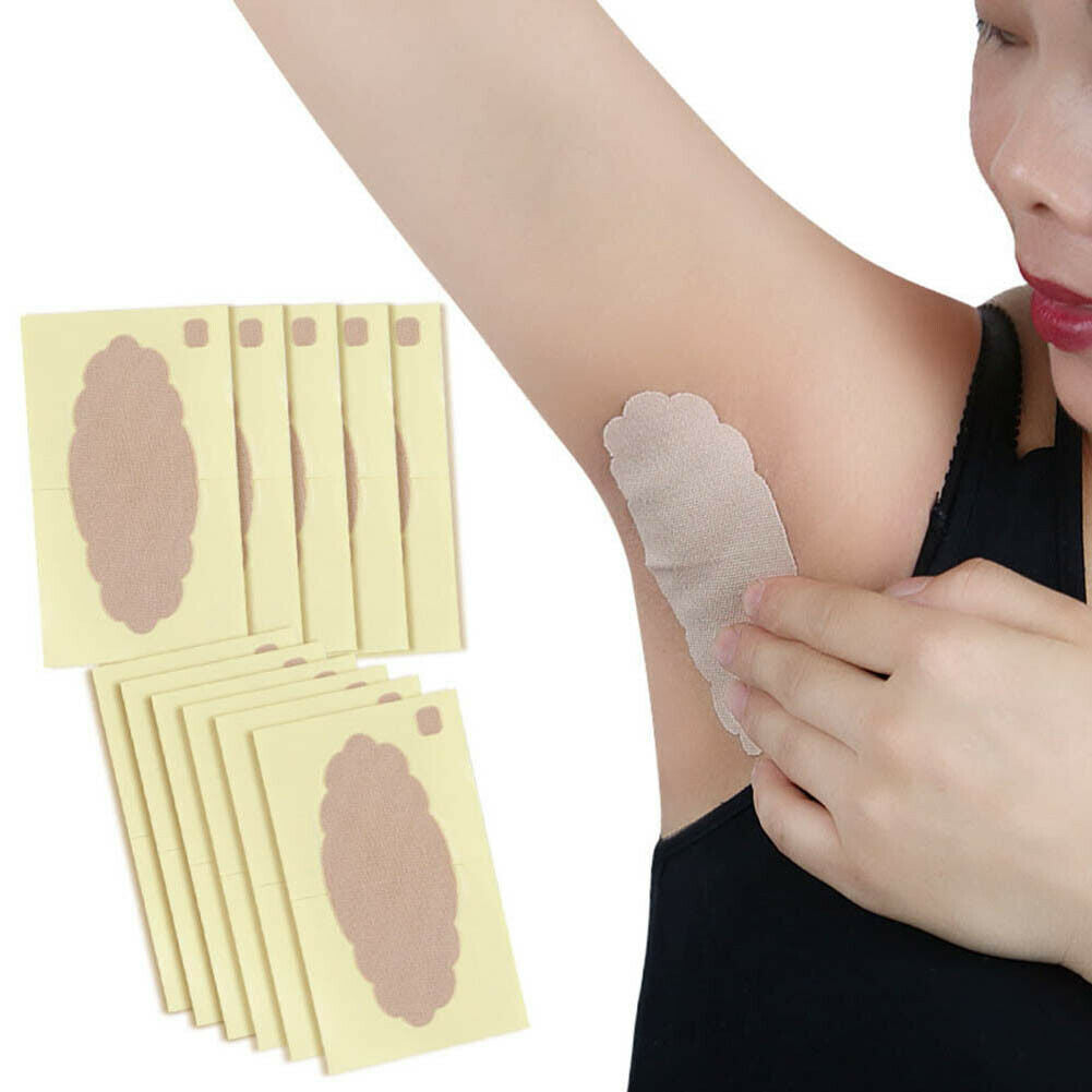 10pcs Men Women Armpit Sweat Pads Underarm Perspiration Absorbing Patch @