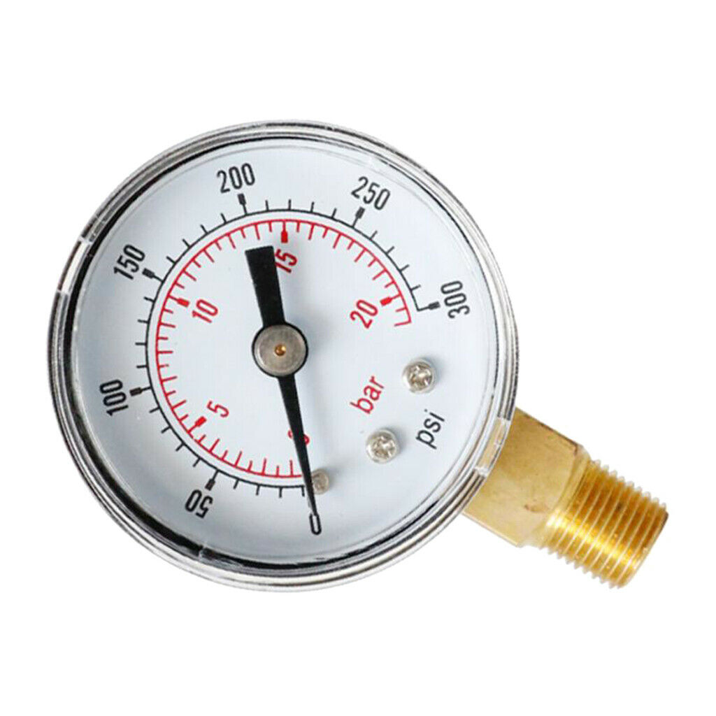 0-300psi 0-20bar Pressure Gauge Mini-Dial Air Compressor Meter Hydraulic